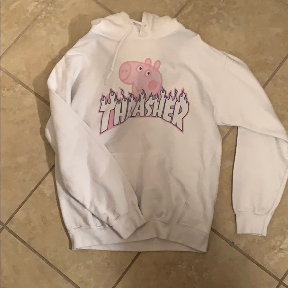 thrasher pig hoodie